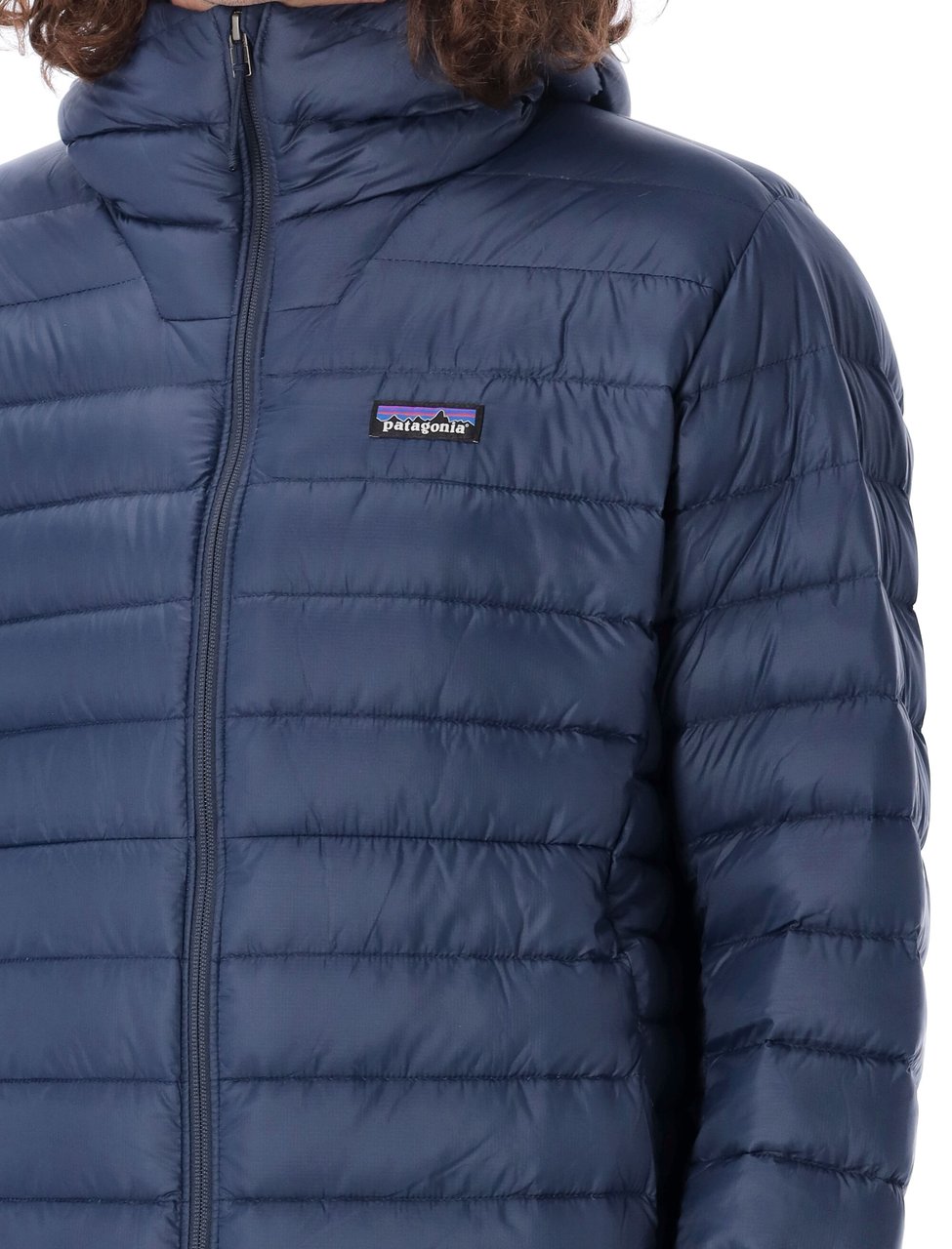 Patagonia Downsweater Hoodie Blu Blauw