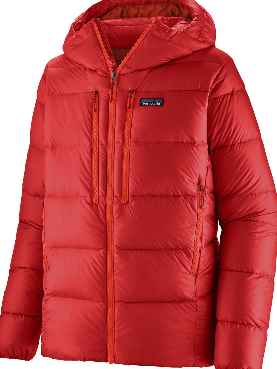 Patagonia Red Fitz Roy Down Hoody Polyester Jacket Rood