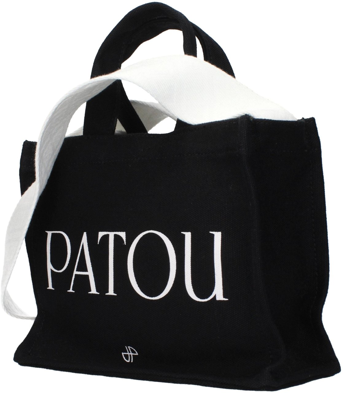Patou Black Cotton Handbag Zwart