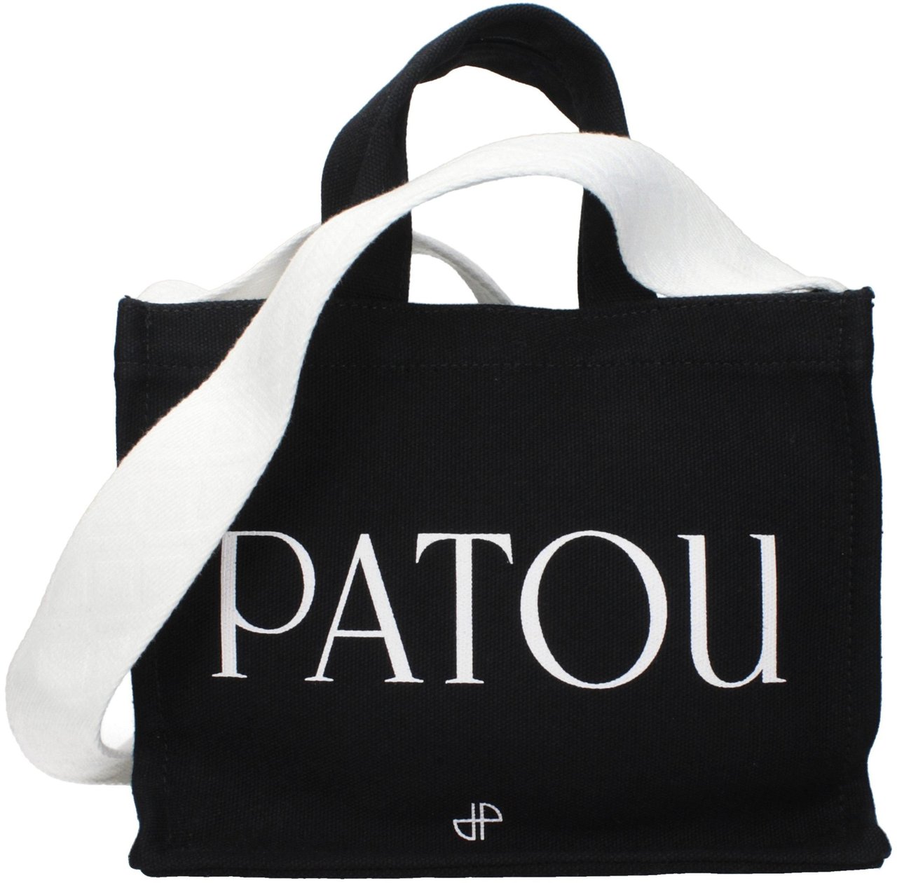 Patou Black Cotton Handbag Zwart
