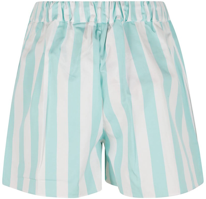 Patou Relaxed Fit Striped Shorts With Elastic Waistband Wit