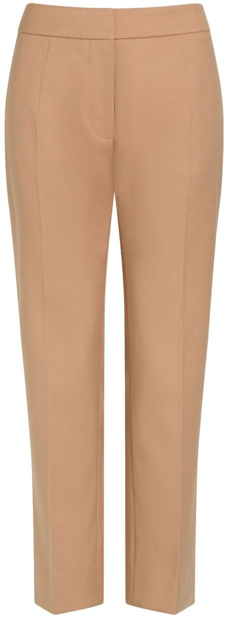 Patou Cropped Beige Trousers Bruin