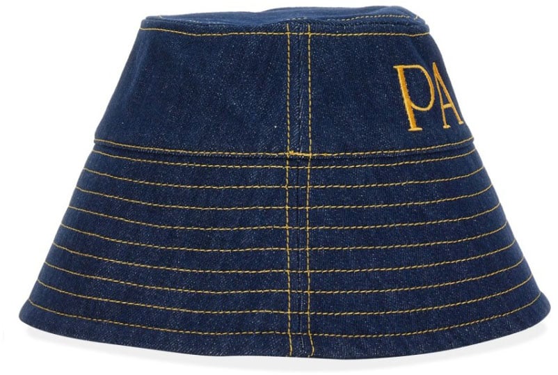 Patou Structured Bucket Hat With Embroidered Logo Blauw