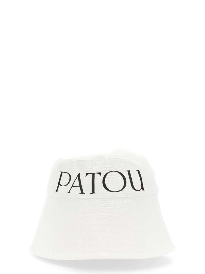 Patou Cotton Bucket Hat Wit
