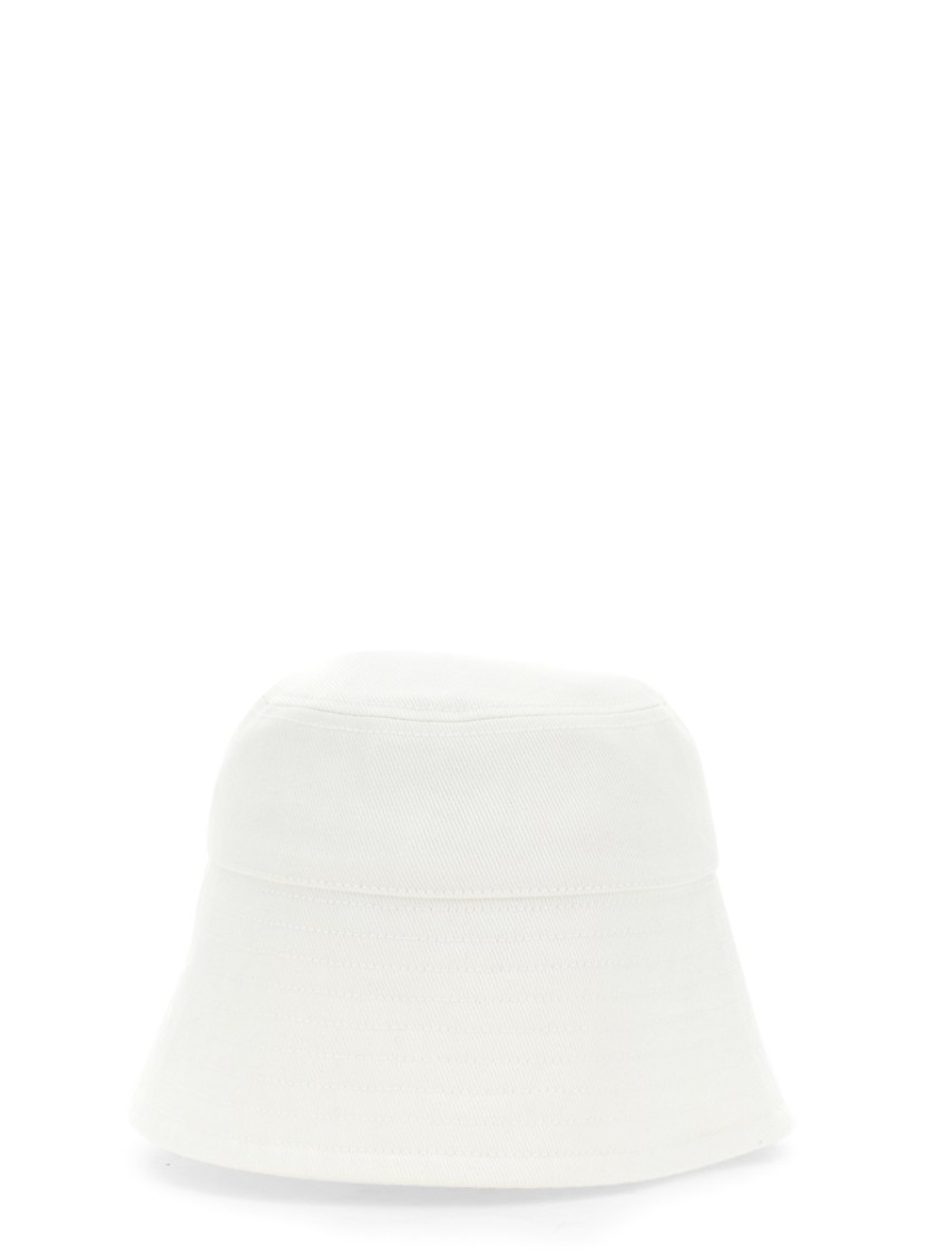 Patou Cotton Bucket Hat Wit