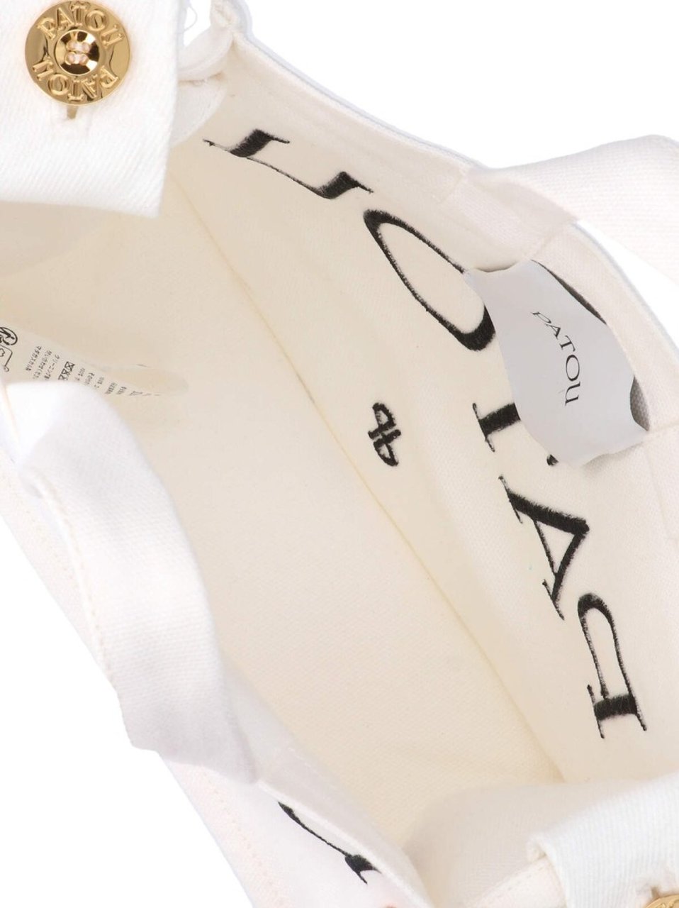 Patou Logo Tote Bag – White Wit