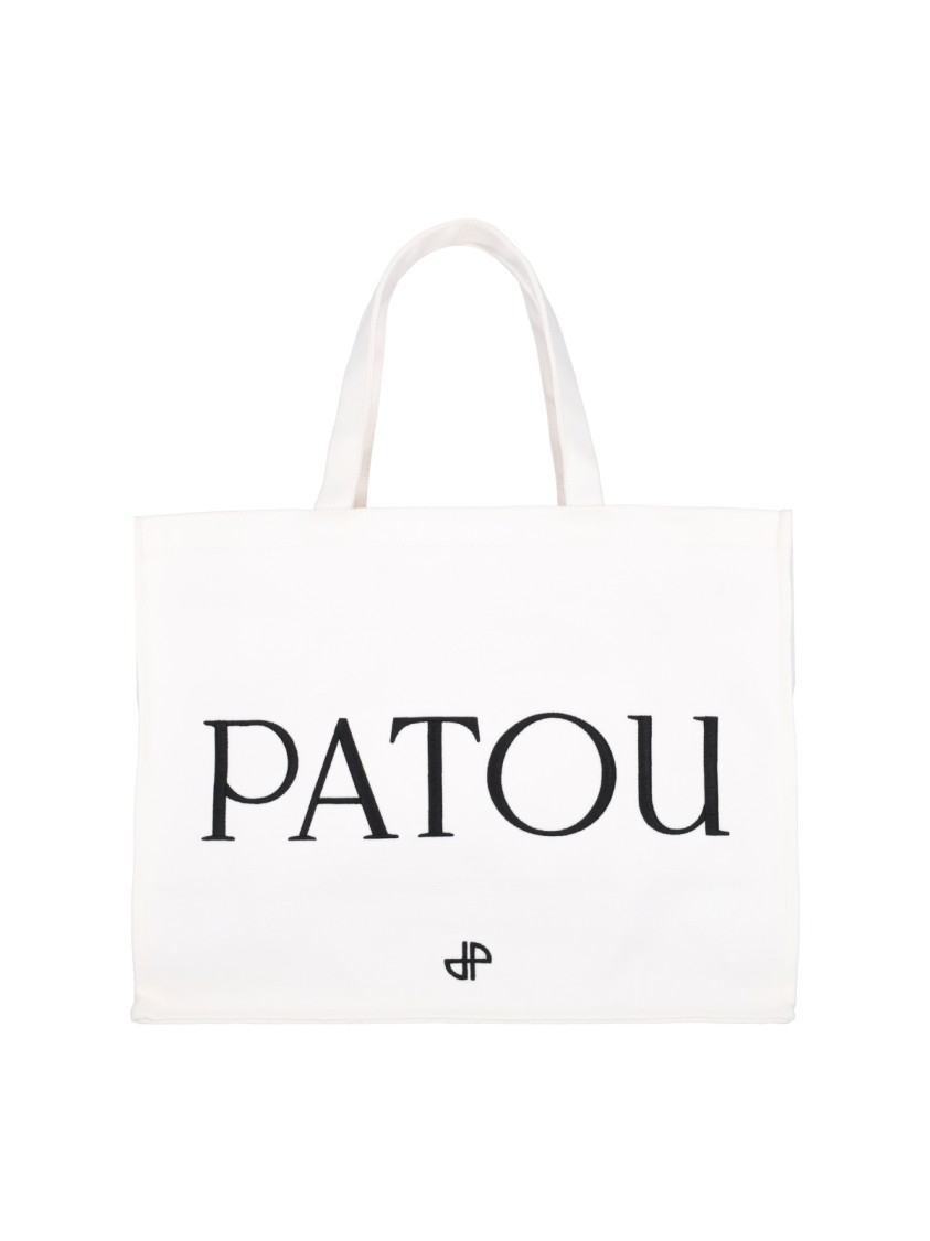 Patou Large Logo Tote Bag – White Wit