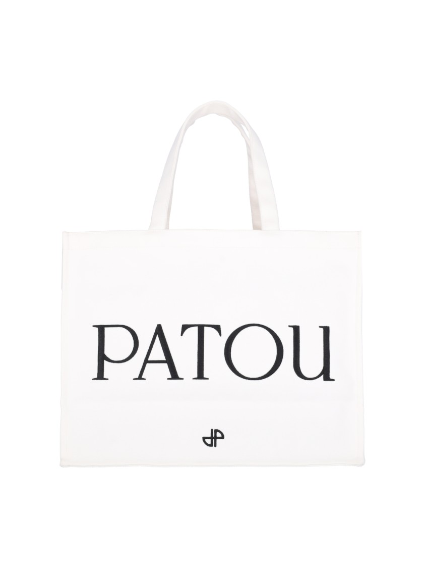 Patou Large Logo Tote Bag – White Wit
