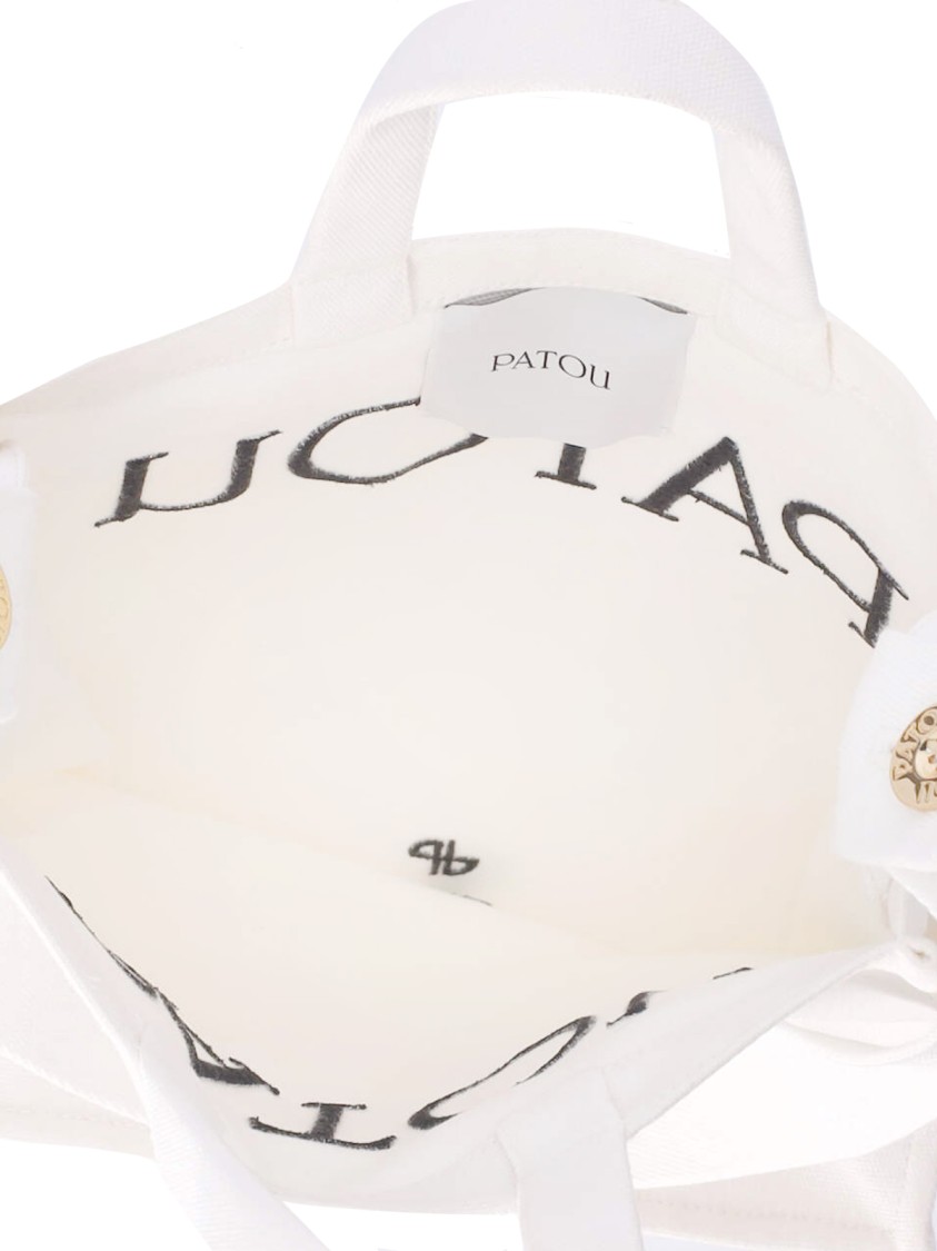 Patou Vertical Logo Tote Bag – White Wit