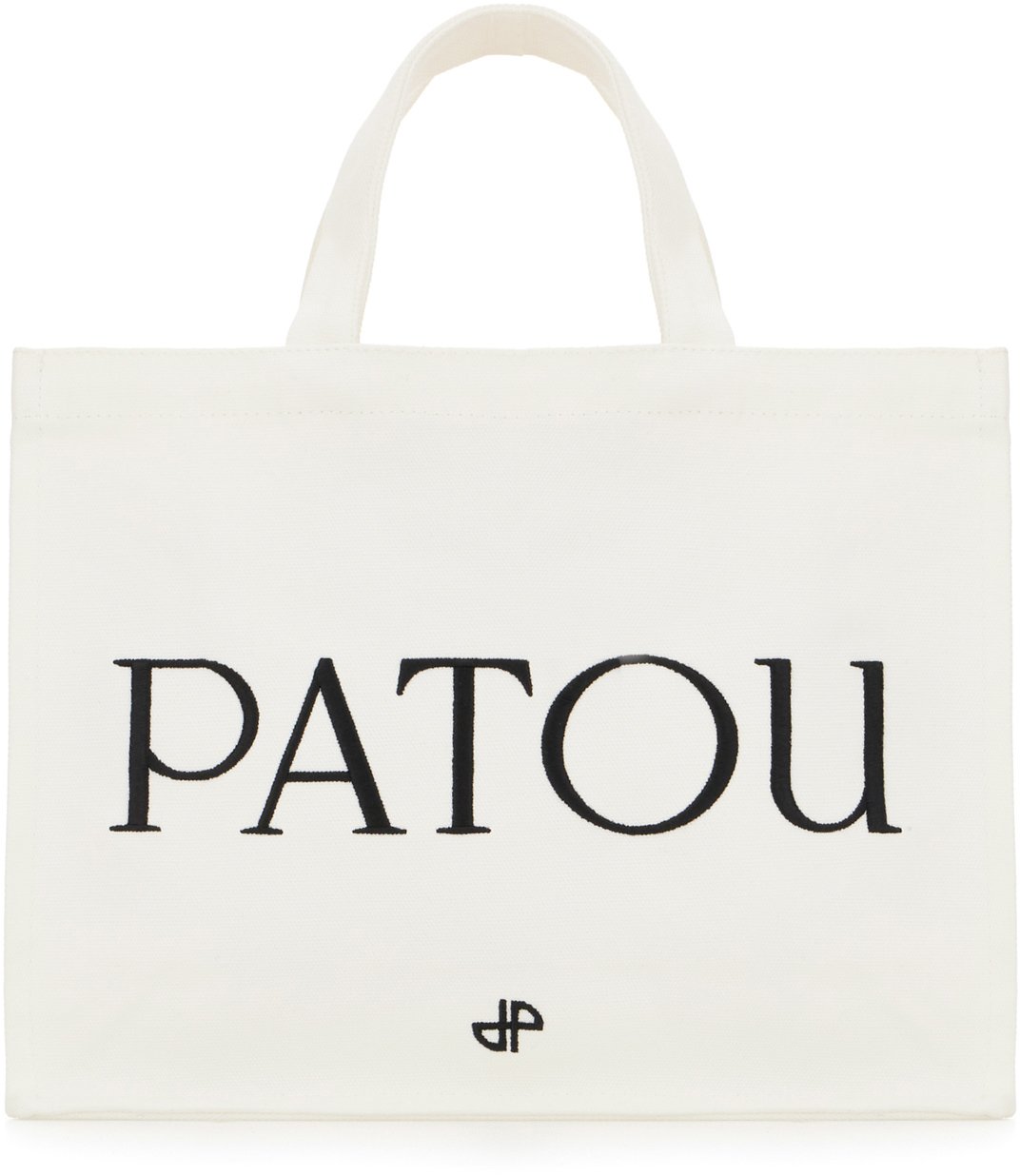Patou Patou White canvas shopping bag Wit