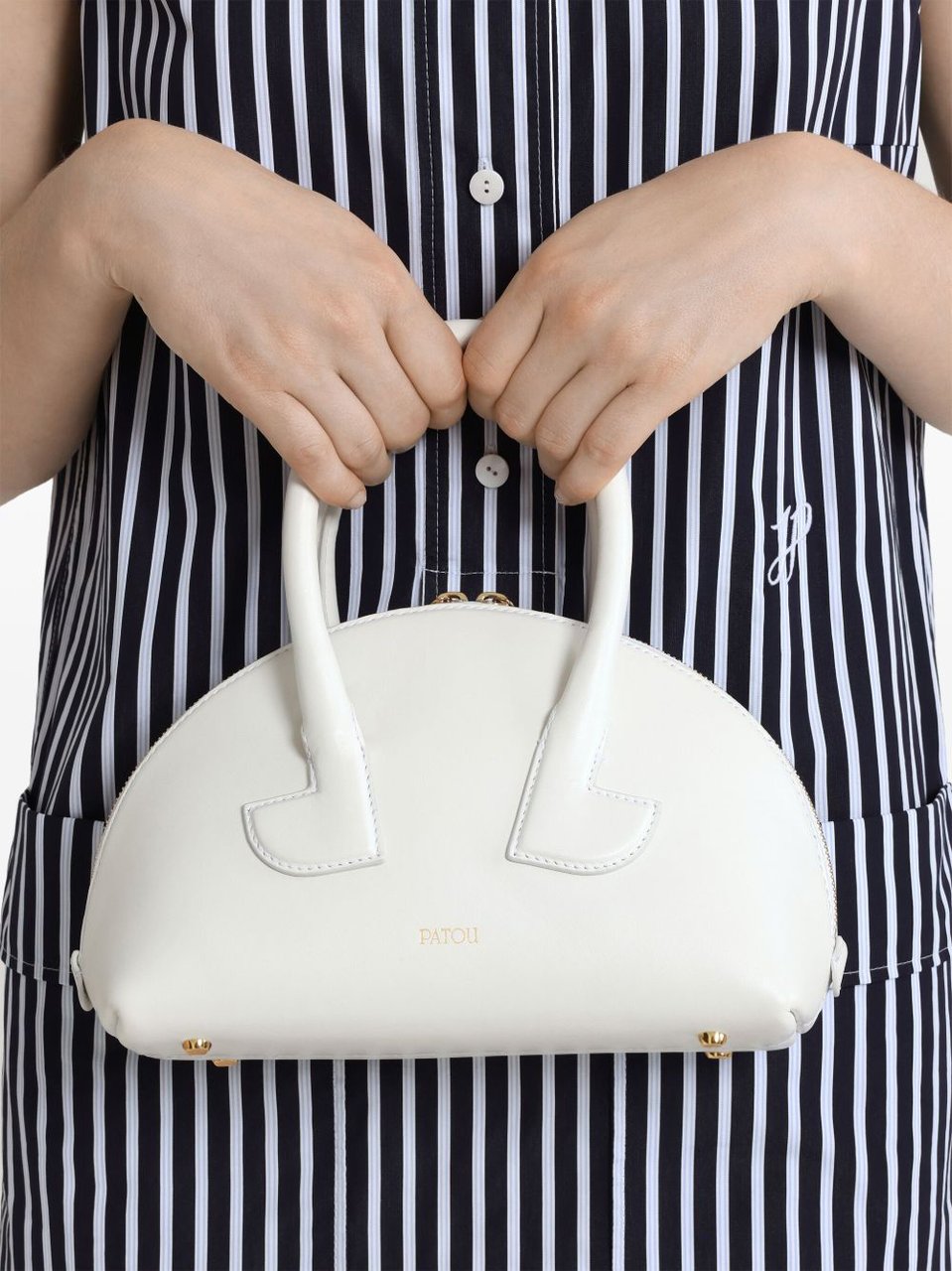 Patou Elegant White Handbag Wit