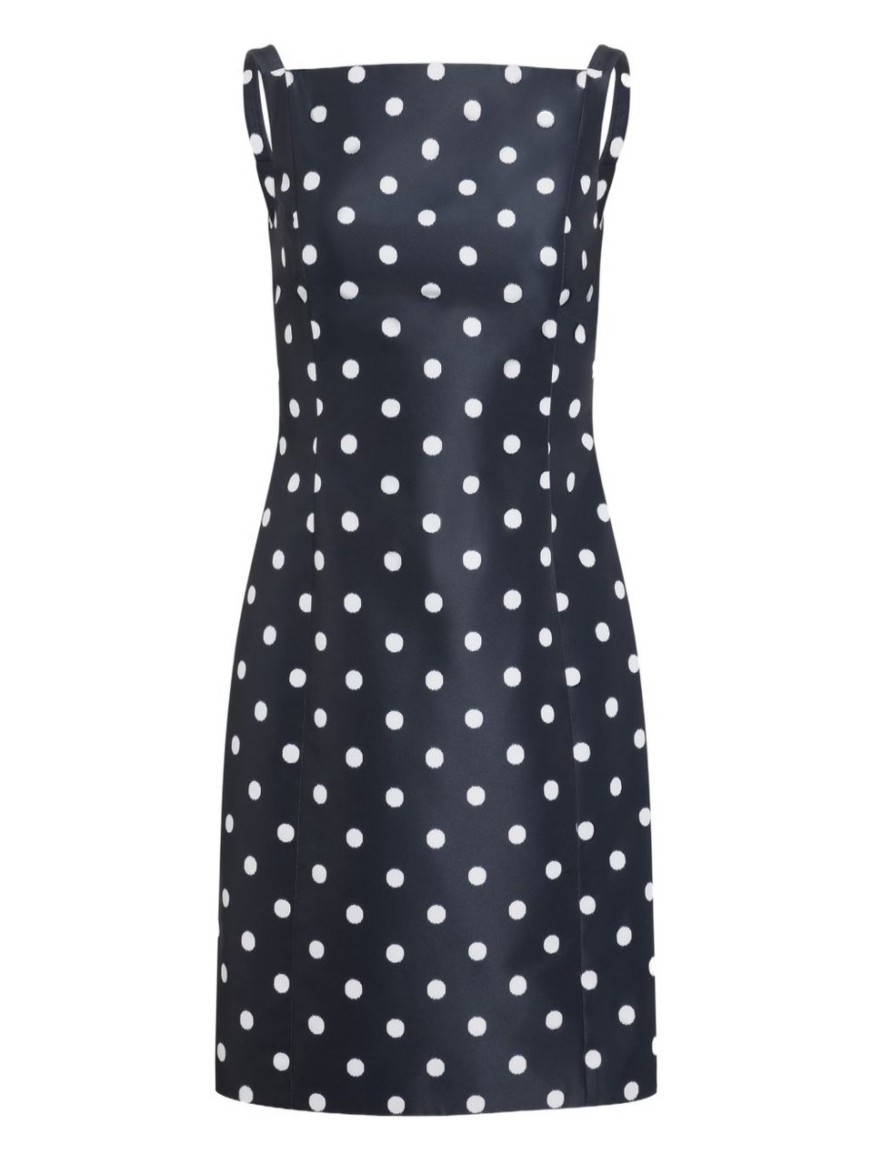 Patou Silk And Nylon Polka Dot Mini Dress Zwart