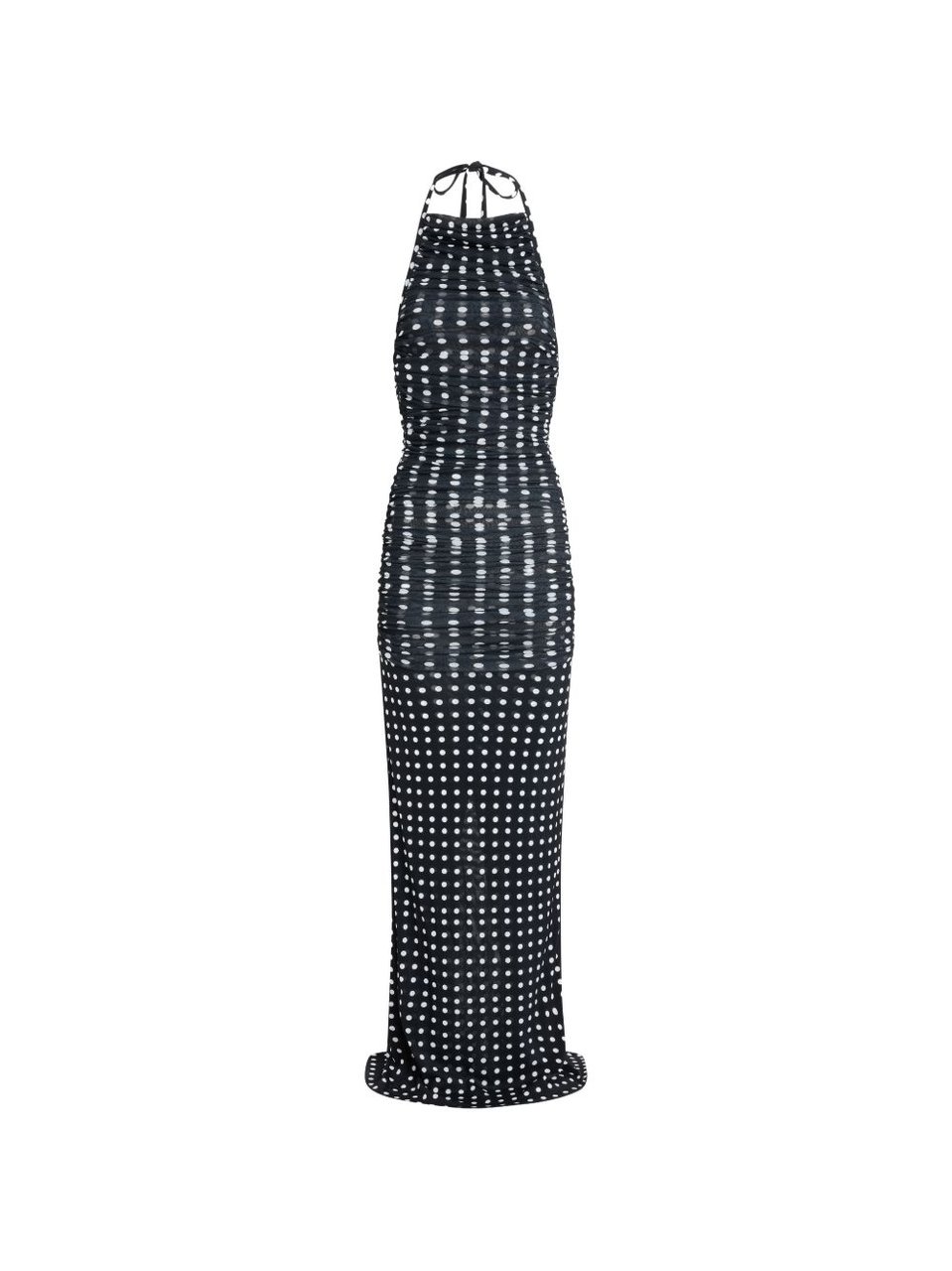Patou Form-Fitting Maxi Dress With Halter Neckline Grijs