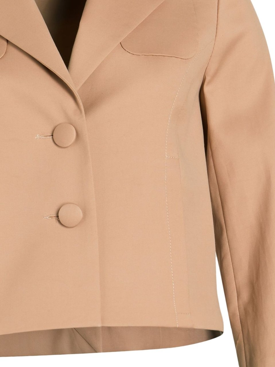 Patou Cropped Beige Jacket Neutraal