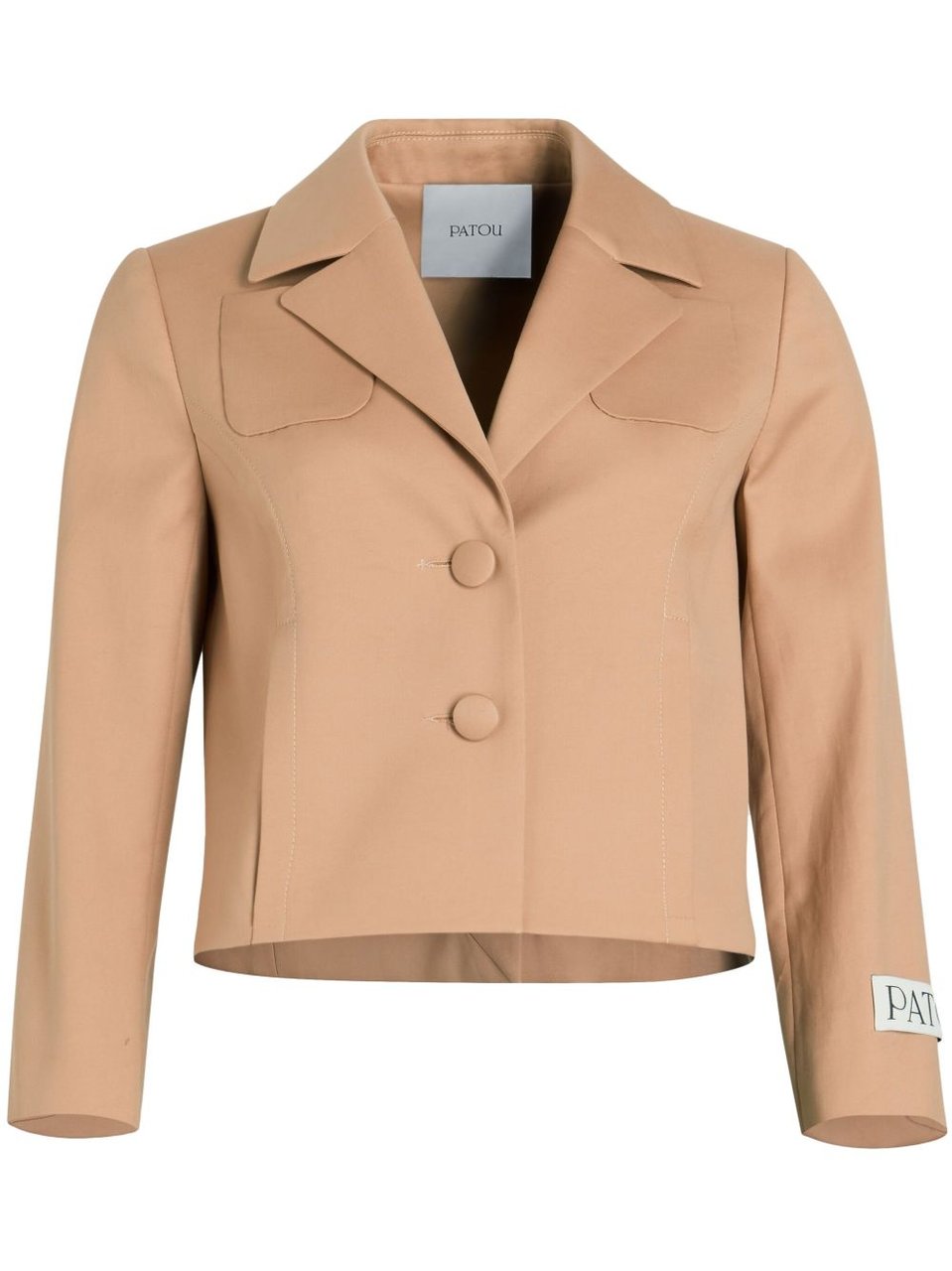 Patou Cropped Beige Jacket Neutraal