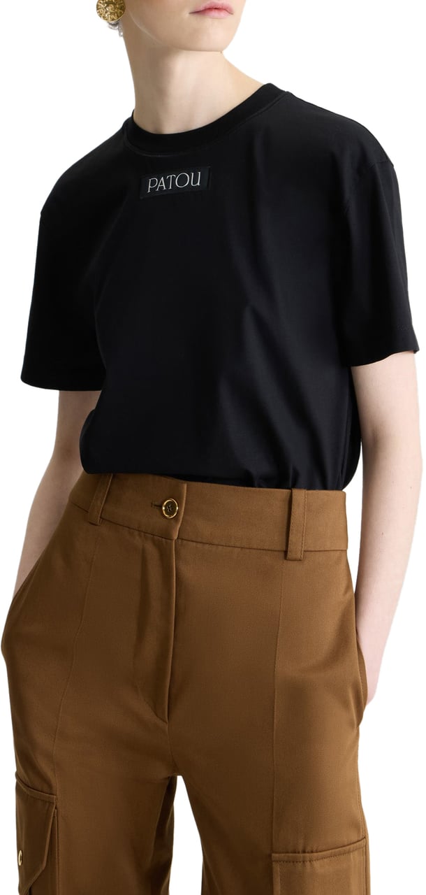 Patou T-Shirts And Polos Black Zwart