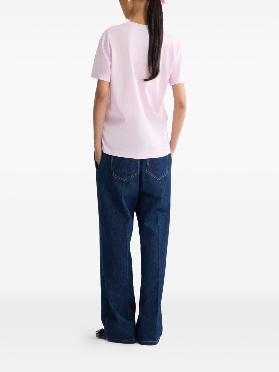 Patou Logo Detail Crew Neck Top Paars
