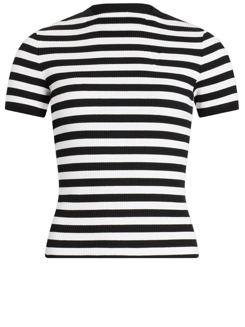 Patou Striped Stretch Cotton T-Shirt Wit