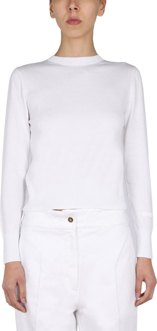 Patou Ribbed Jersey Top With Open Back Wit