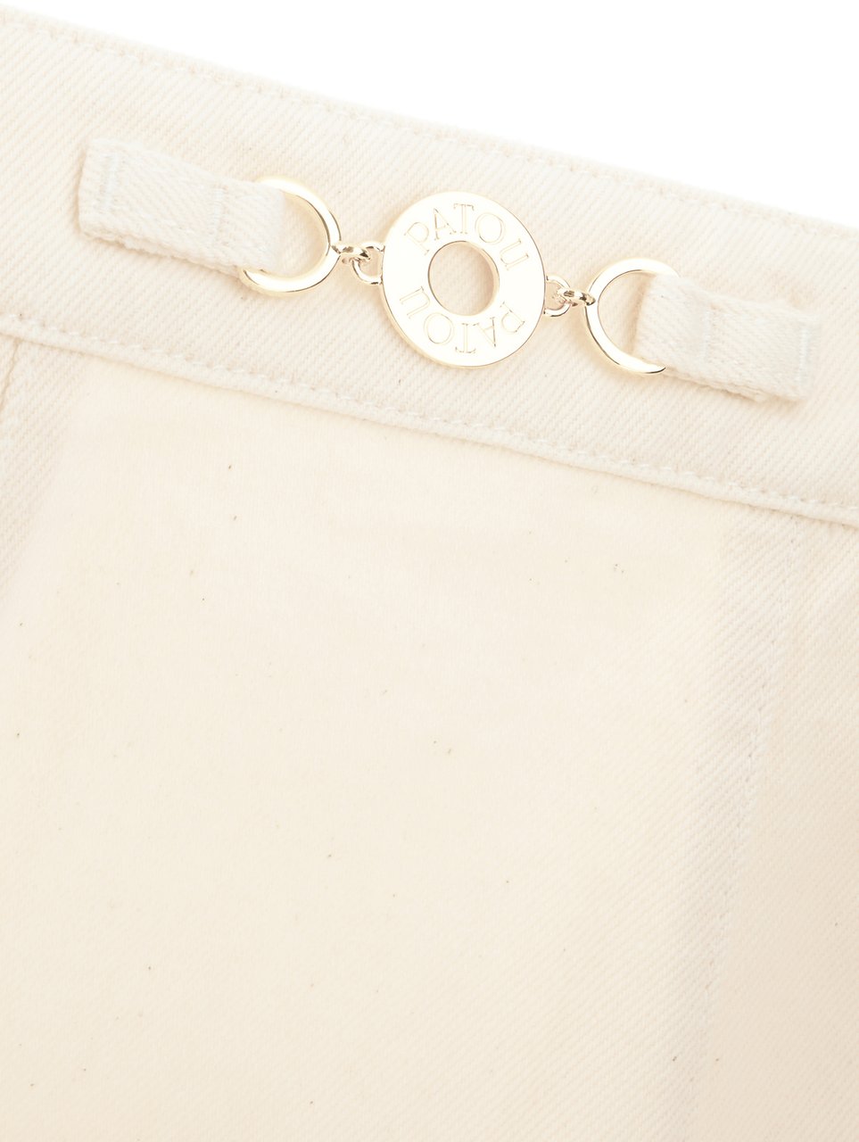 Patou Patou Sand denim mini skirt Beige