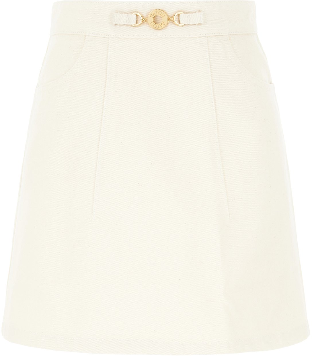 Patou Patou Sand denim mini skirt Beige