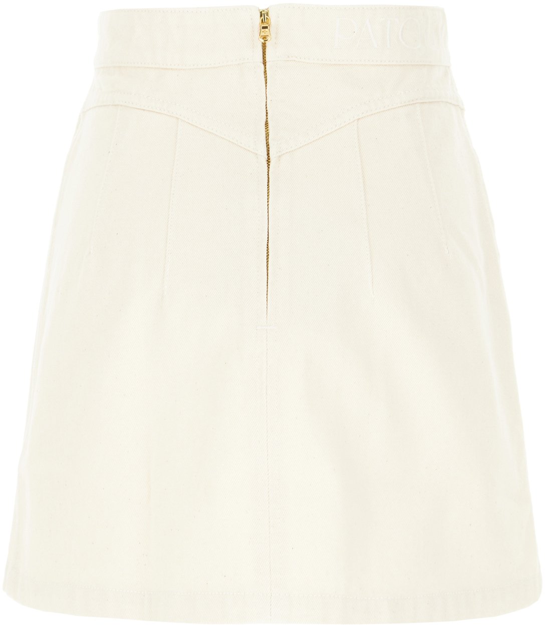 Patou Patou Sand denim mini skirt Beige