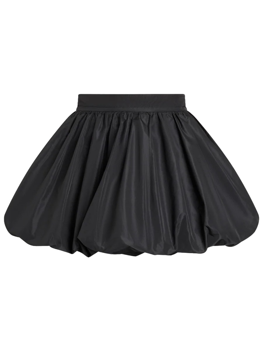 Patou Pink Recycled Polyester Balloon Miniskirt Zwart