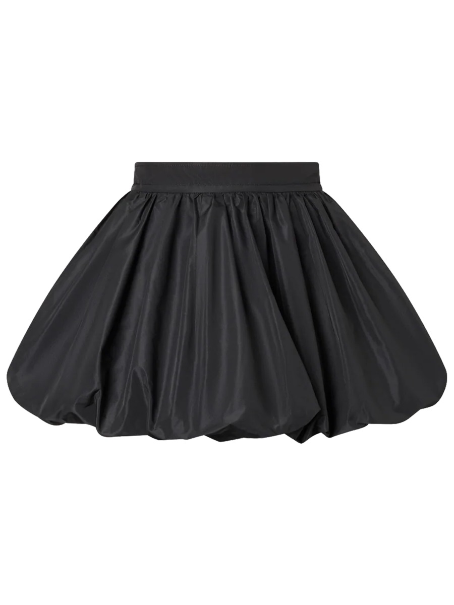 Patou Pink Recycled Polyester Balloon Miniskirt Zwart