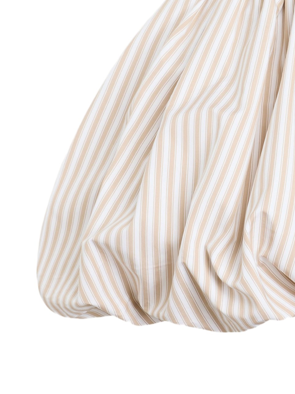 Patou White Striped Flounce Cotton Mini Skirt Neutraal