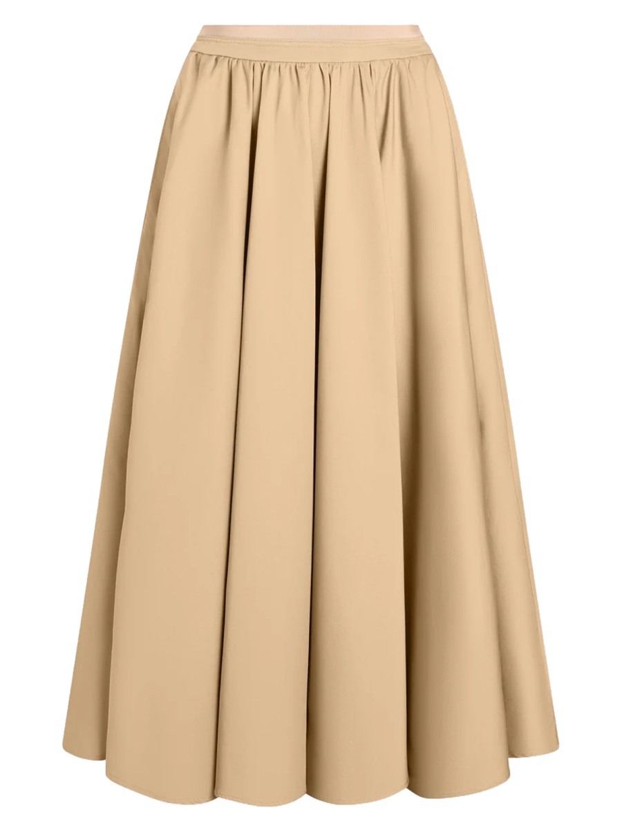 Patou Full-Length Gathered Waistband Maxi Skirt Bruin