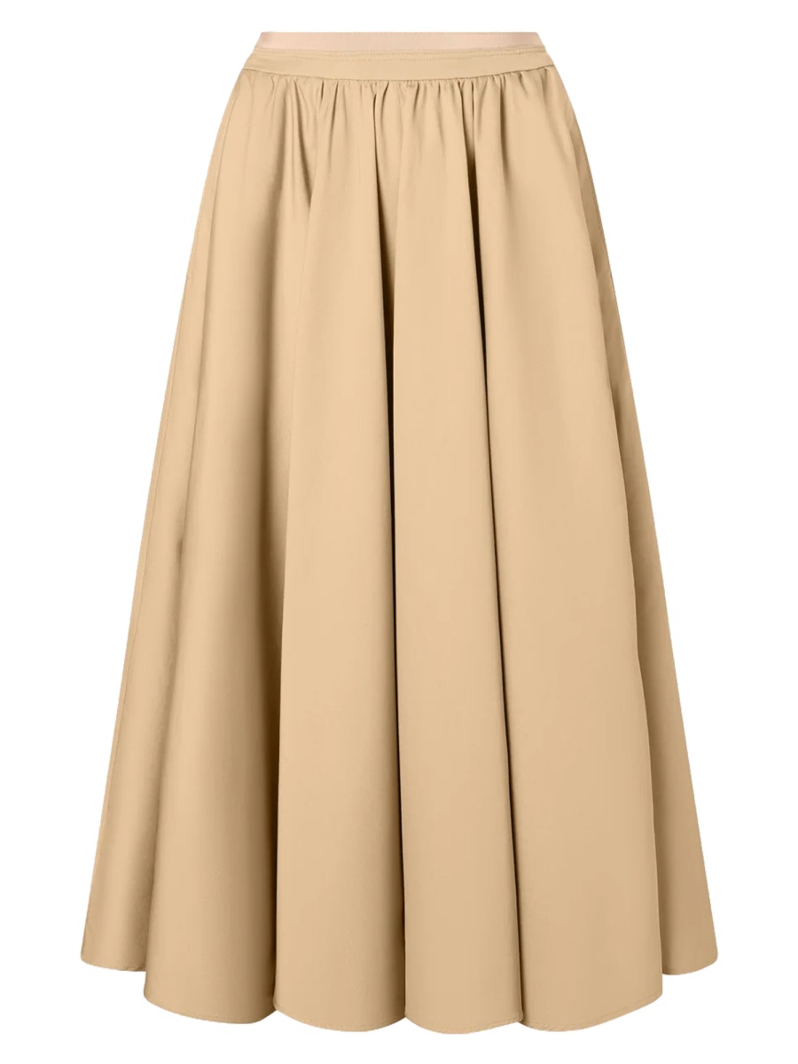 Patou Full-Length Gathered Waistband Maxi Skirt Bruin