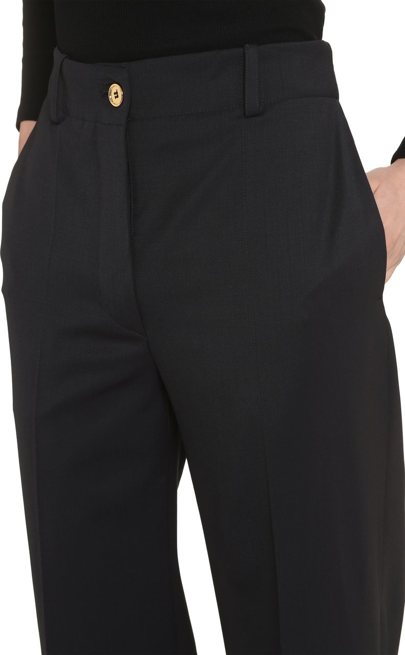 Patou Virgin wool trousers Zwart
