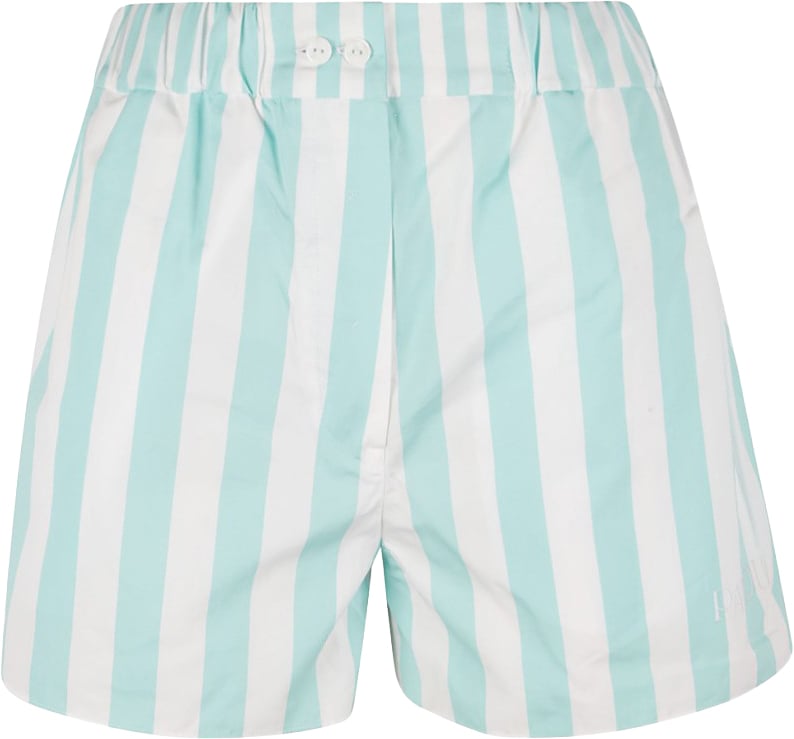 Patou Relaxed Fit Striped Shorts With Elastic Waistband Wit