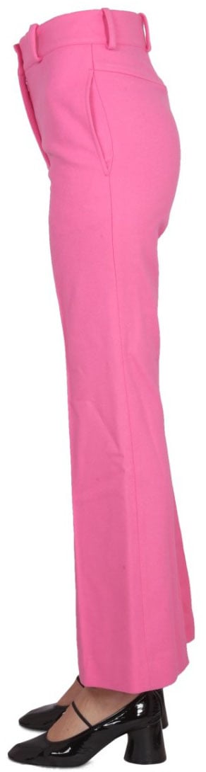 Patou High-Waisted Tailored Bell Bottoms Roze