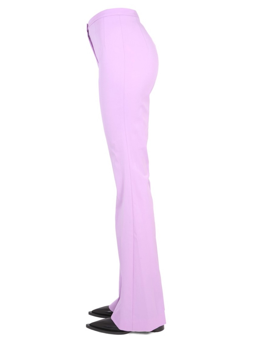 Patou High-Waisted Flared Virgin Wool Pants Paars
