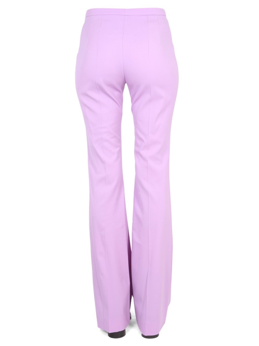 Patou High-Waisted Flared Virgin Wool Pants Paars