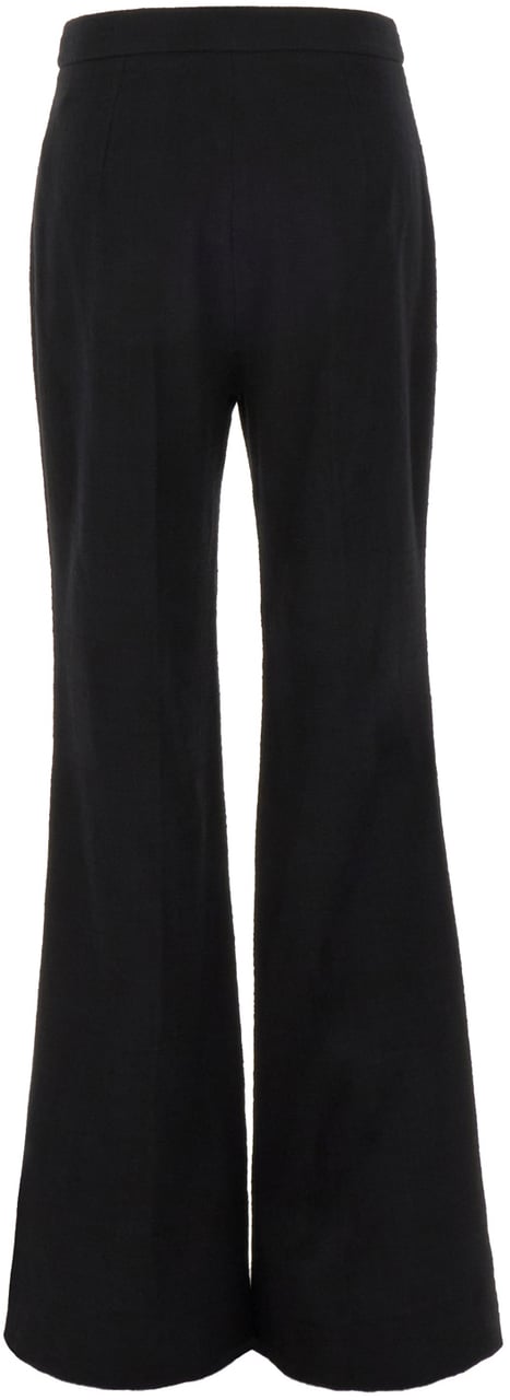 Patou Patou Black stretch cotton pants Zwart