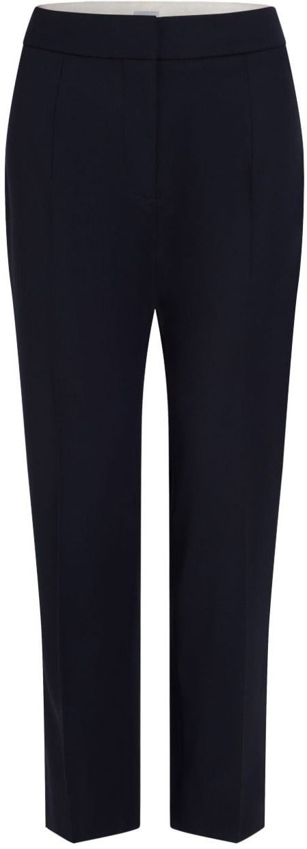 Patou Tailored Navy Blue Cropped Trousers Zwart