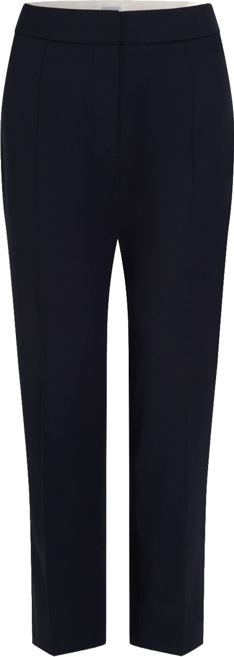 Patou Tailored Navy Blue Cropped Trousers Zwart