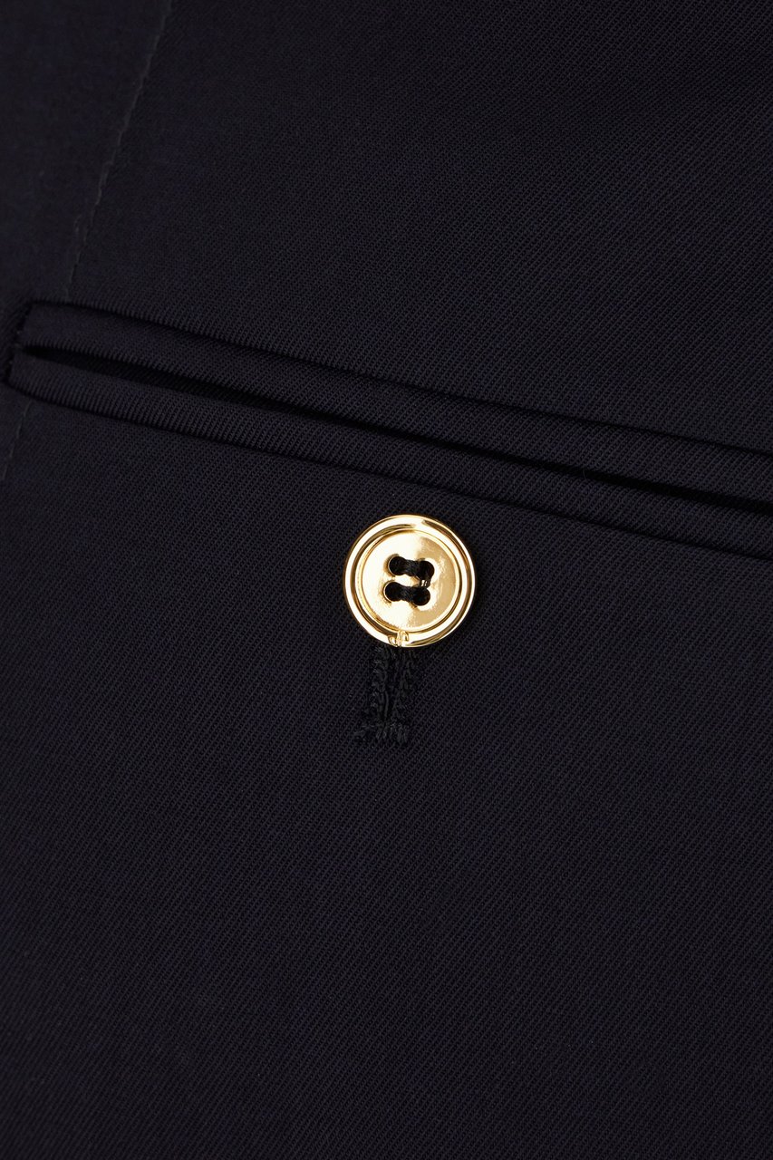 Patou Patou Navy blue stretch wool bermuda shorts Blauw