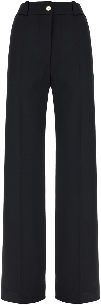 Patou Patou Black stretch wool pants Zwart
