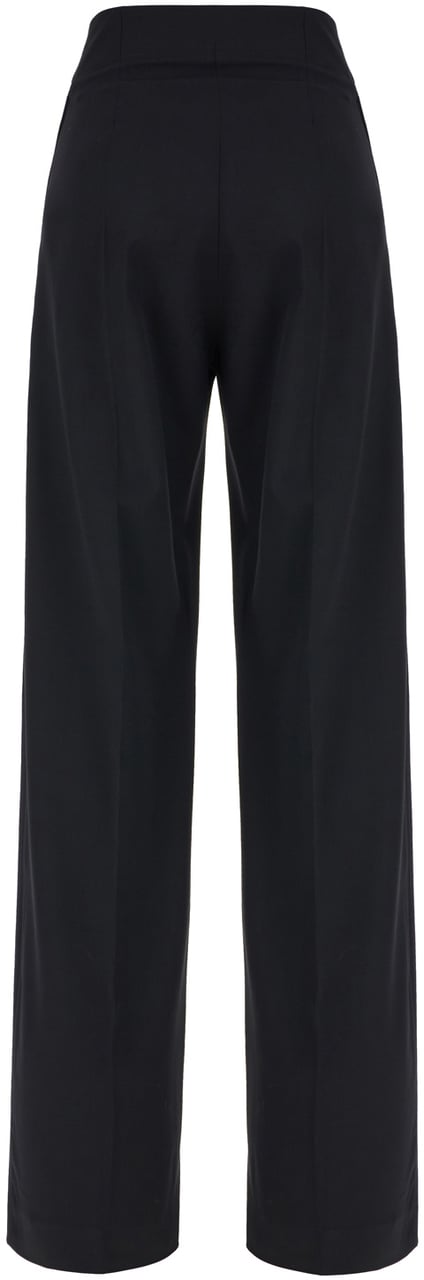 Patou Patou Black stretch wool pants Zwart