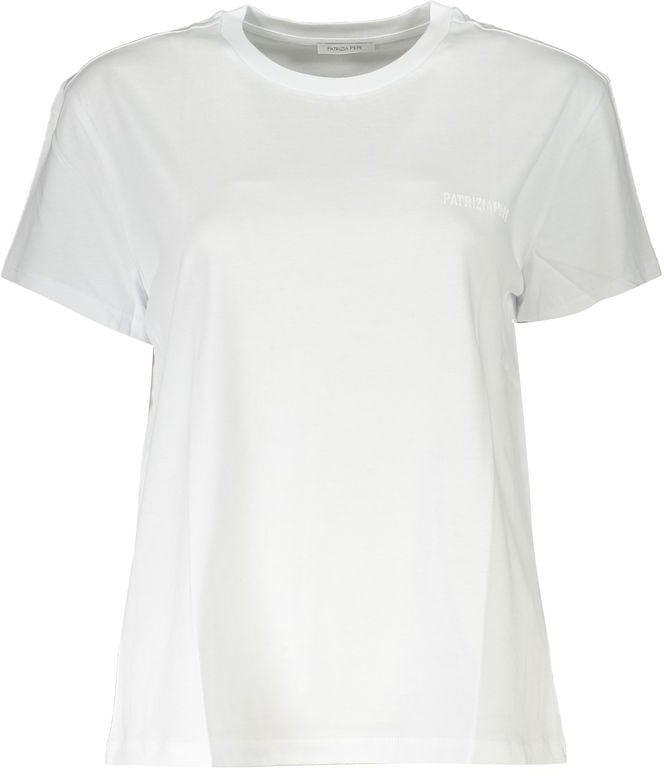 Patrizia Pepe Patrizia Pepe Bianco Organic Cotton Women T-Shirt Wit