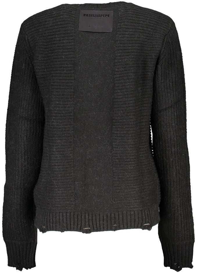 Patrizia Pepe Patrizia Pepe Black Acrylic Women's Sweater Zwart