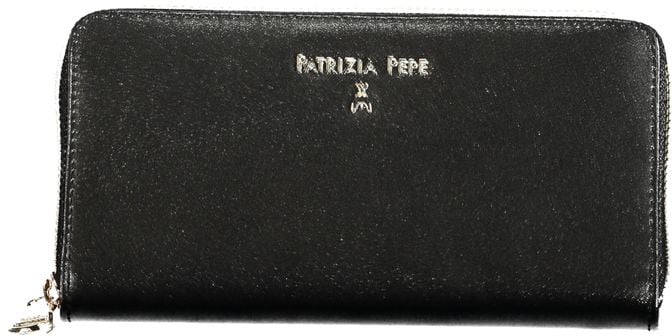 Patrizia Pepe Patrizia Pepe Black Leather Women Wallet Zwart
