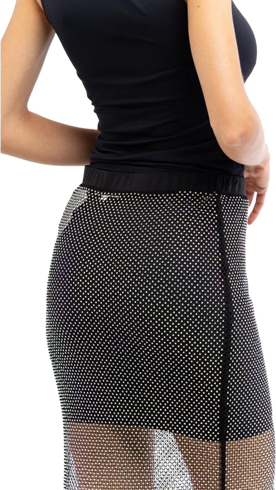 Patrizia Pepe Patrizia Pepe Black Polyester Midi Skirt Zwart