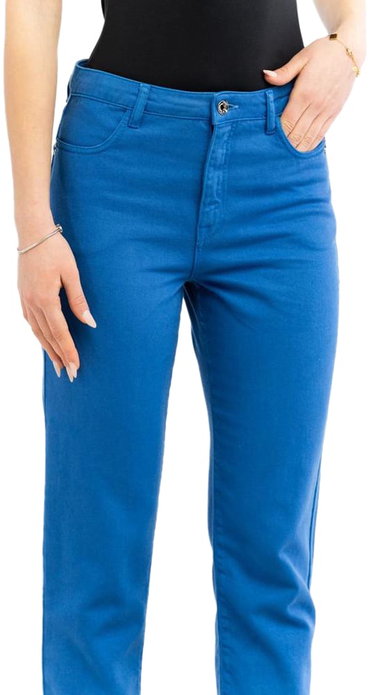 Patrizia Pepe Patrizia Pepe Blue Cotton Casual Pants Blauw
