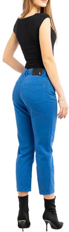 Patrizia Pepe Patrizia Pepe Blue Cotton Casual Pants Blauw