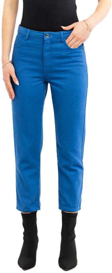 Patrizia Pepe Patrizia Pepe Blue Cotton Casual Pants Blauw