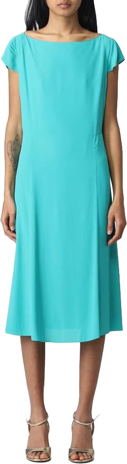 Patrizia Pepe Green Viscose Casual Dress Groen